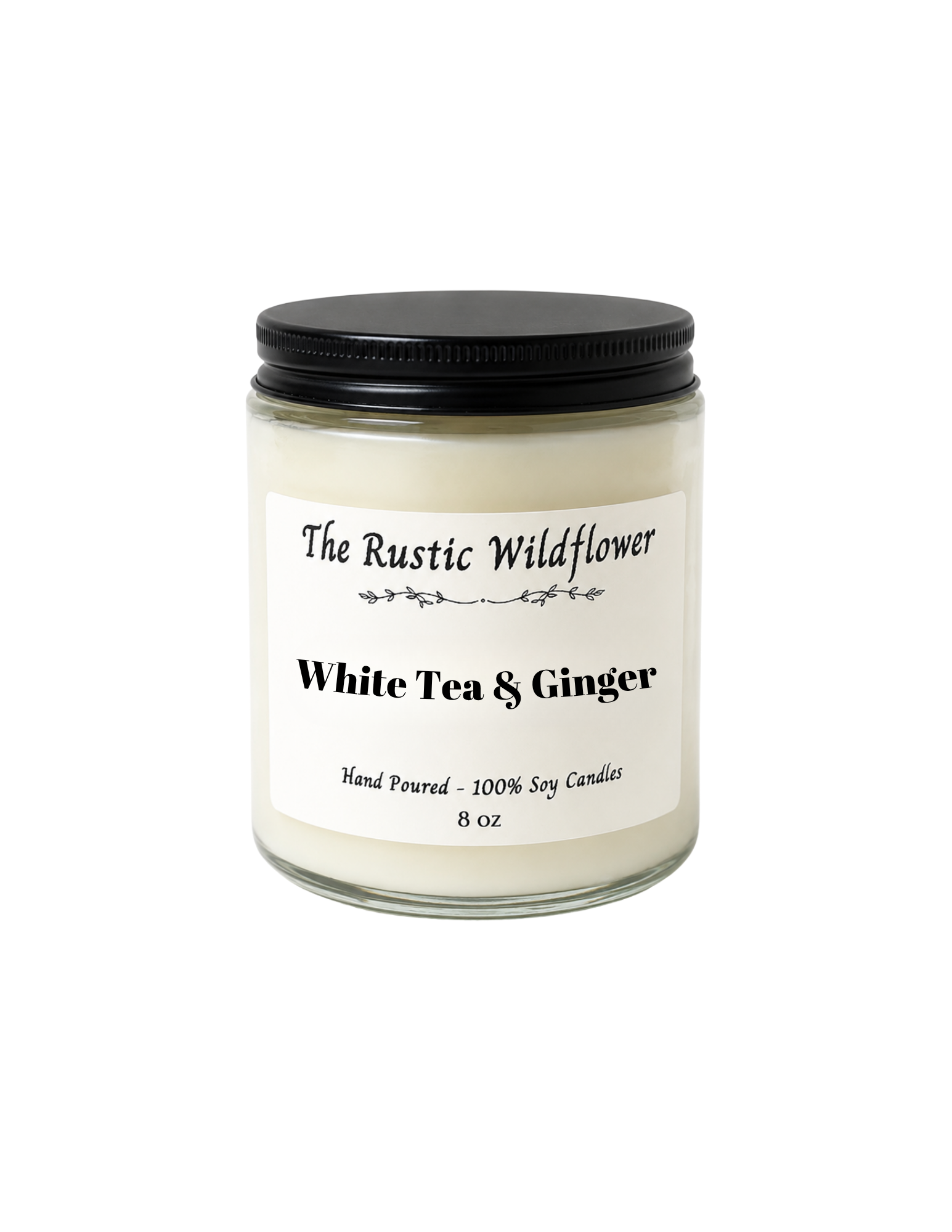 White Tea & Ginger - Single Wick Candle 8oz